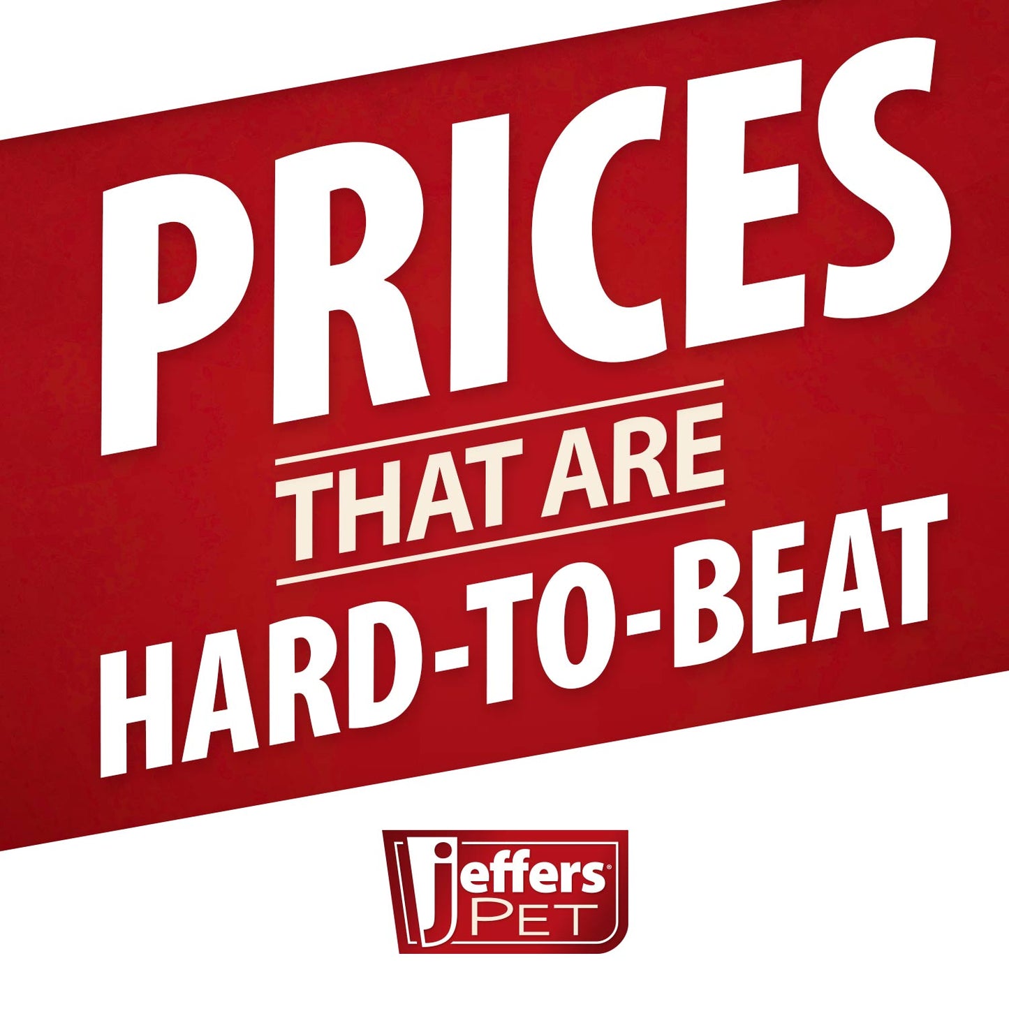 Jeffers PET hard-to-beat pet bowl promotional label