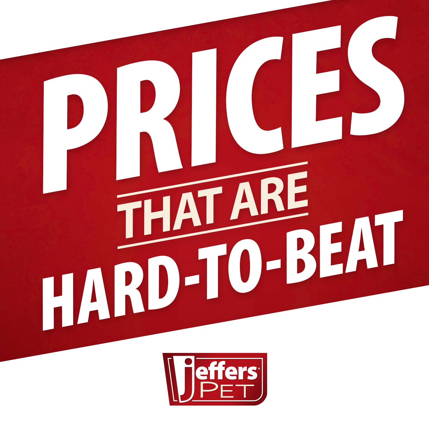 Jeffers PET hard-to-beat pet bowl promotional label