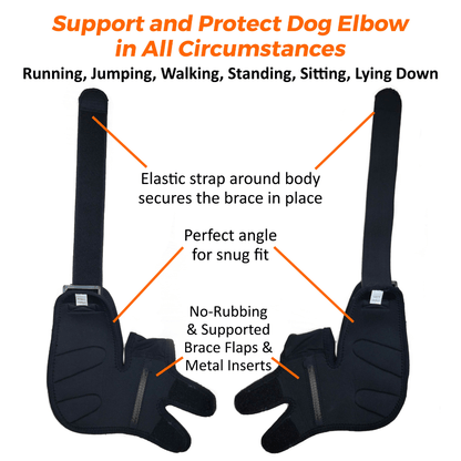 NeoAlly black elbow brace with shoulder straps and supported elbow protector sleeves